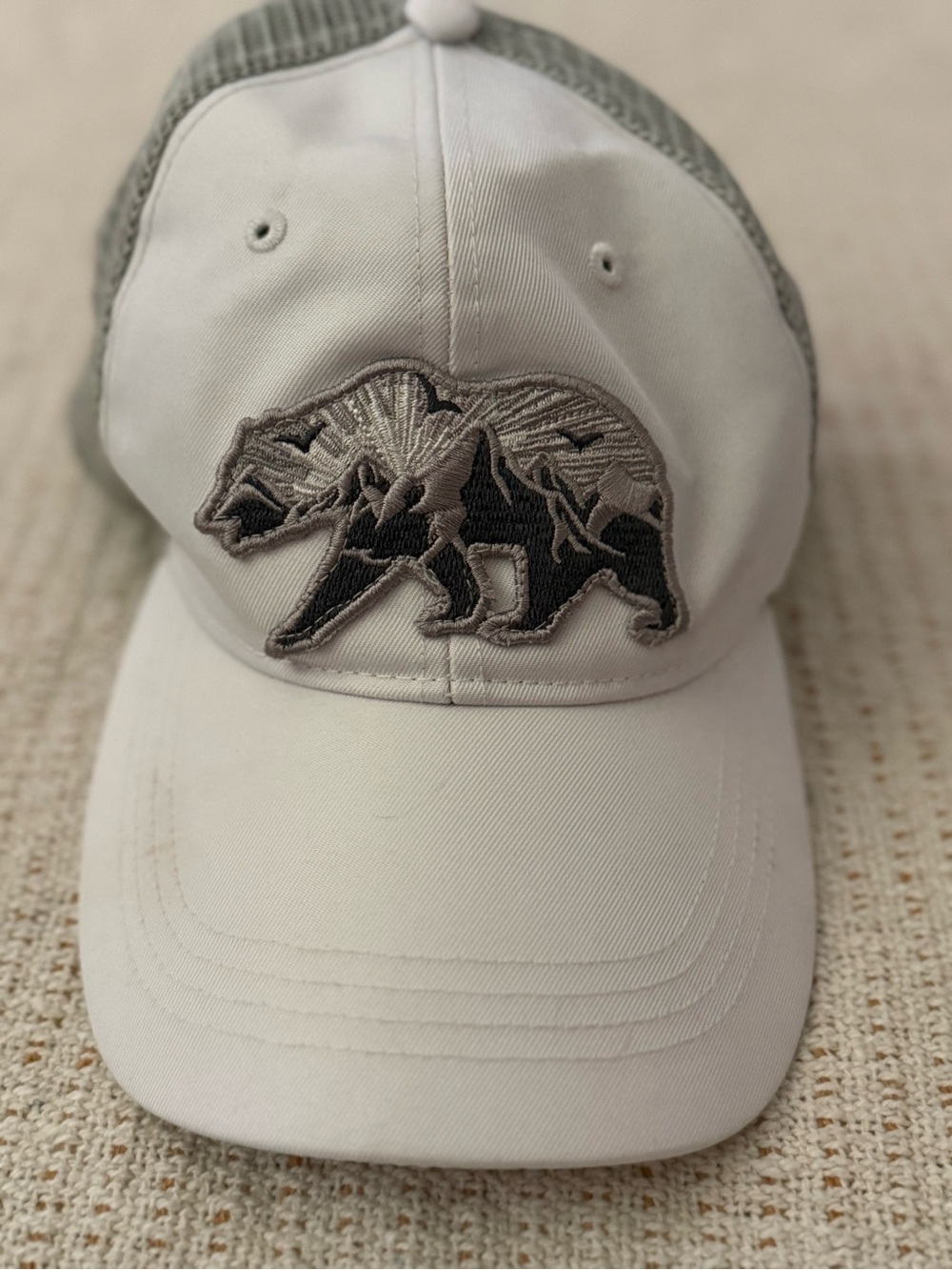 Telluride Clothing Co. White Trucker Cap with Bear Patch